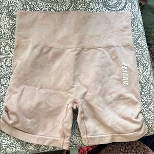 Gymshark Seamless High-Waist Gym Shorts in Dusty Rose